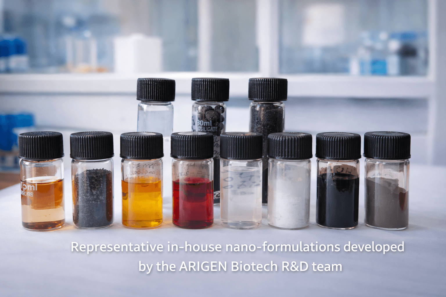 Representative in-house nano-formulations